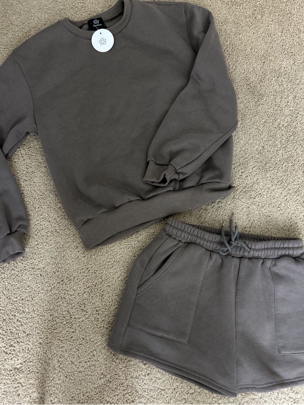 🏛️NWT Sweet Kama Heavyweight Fleece Set Small| Chocolate Brown 🤎✨